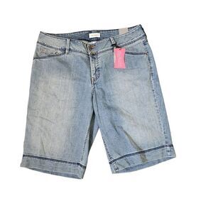 Vintage Venezia Denim Shorts Plus Size 20 Blue Secret Slimmer Tummy Control